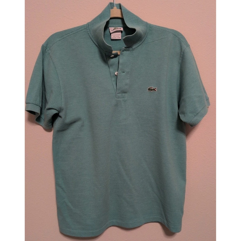 Lacoste Pique Teal Polo Shirt Size 4 Mens